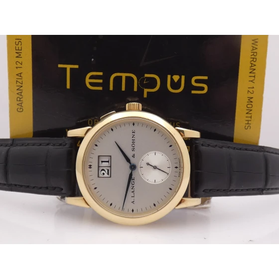 A.LANGE & SOHNE SAXONIA BIG DATE 1st SERIES 102.002 ORO 18 KT BOX&PAPERS WATCH
